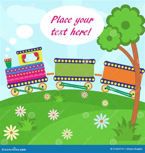 Cartoon Train Ride Background Stock Image | CartoonDealer.com #48460375