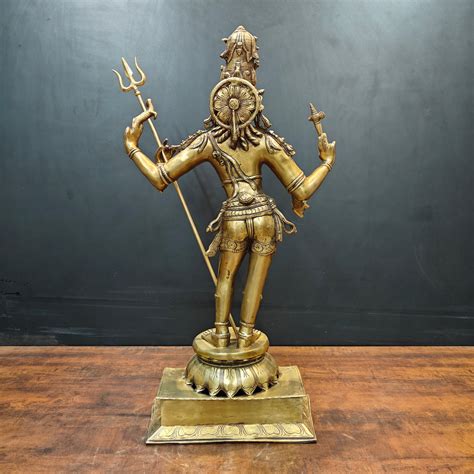 Brass Standing Lord Shiva as Pashupatinath Statue 32 Inches – StatueStudio