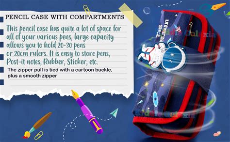 Buy Kiddie Galaxia Space Astronaut Pencil Case Large Capacity Pen Bag ...