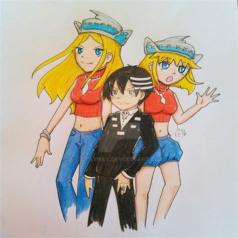 Death the Kid, Liz and Patti by ctaynay on DeviantArt