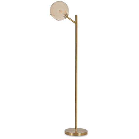 Ashley Signature Design Abanson 1366226 Gold Finish Metal Floor Lamp ...