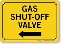 SAFETY SIGN ACRYLIC BOARD | GAS SHUT OFF VALVE LEFT | 584 MM X 381 MM ...