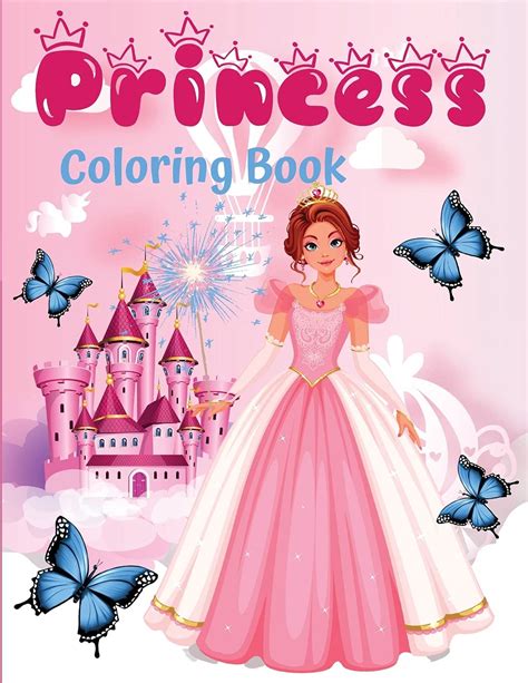 Princess coloring book: 60 unique and beautiful designs for girls aged ...