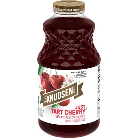 R.W. Knudsen Family Just Tart Cherry Juice, 100% Juice, 32 oz, Glass ...