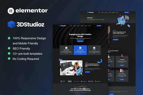 3dstudioz - 3D Design & Animation Studio Elementor Template Kit Latest ...