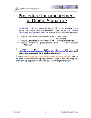 Procedure for procurement of Digital Signature template Doc Template ...