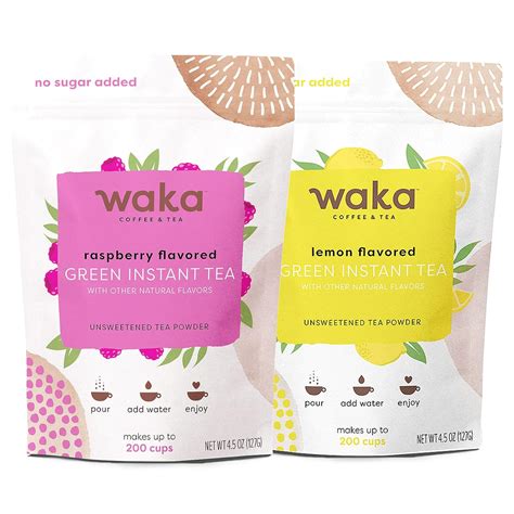 Buy Waka — Unsweetened Instant Tea Powder 2-Bag Combo — 100% Tea Leaves ...