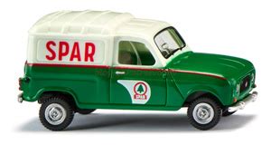 Wiking - Renault R4 " Spar ", Color Verde y blanco, Epoca III, Escala ...