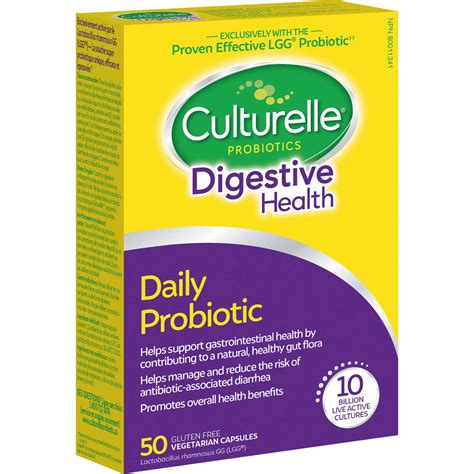 Culturelle Digestive Health Daily Probiotic Capsules - 10 Billion CFU ...
