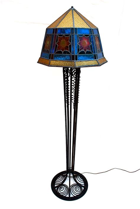 Stained Glass Floor Lamp at 1stDibs | stain glass floor lamps, stained ...
