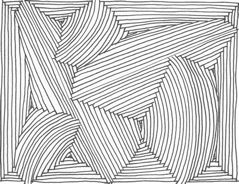 Abstract Black and White Line Drawing