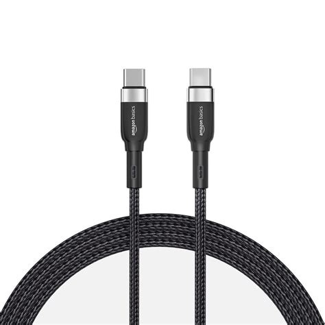 amazon basics Braided Usb Type C To Type C 60W Fast Charging Data Cable ...