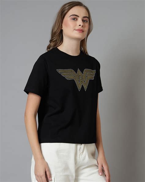 Wonder Woman Printed Regular Fit Tshirt For Women – Free Authority