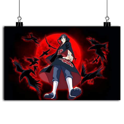 Times Comic Itachi Poster | Naruto Itachi Uchiha With Crow Poster ...