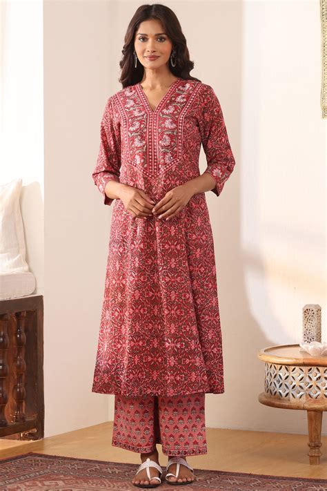 Surplus: Gulbarg Zehna Sanganeri Kurta – Farida Gupta India