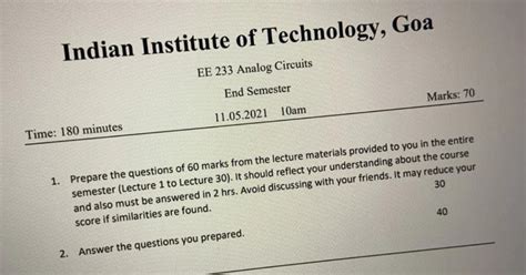 IIT-Goa Asks Students To Frame Own Question Paper