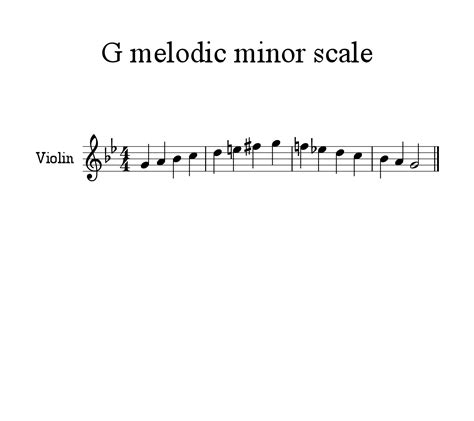 G Natural Minor Scale