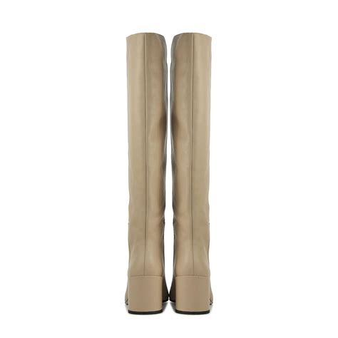 Nubikk Isa Bella leren laarzen taupe | wehkamp