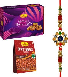 Haldiram's Nagpur Assorted Baklava Sweets 300g, Spicy Peanuts 200g With ...
