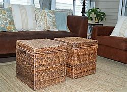 Image result for Dark Grey Wicker Coffee Table