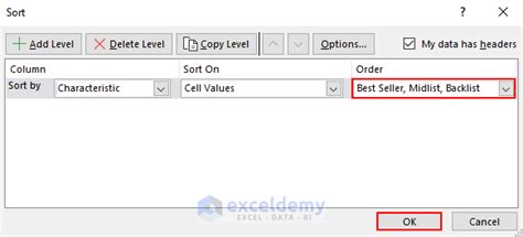 Image result for Excel Sort Options
