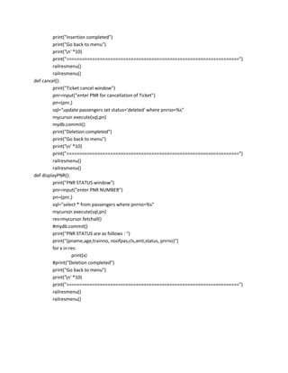 Image result for Railway Resesrvation Source Code in Python in Easy Way