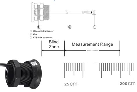 Probots PB-A13 Ultrasonic Distance Sensor 25cm-200cm Range UART Module ...
