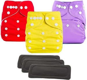 Miracle Moms Kids Combo of Quirk Reusable Baby Washable Cloth Diaper ...