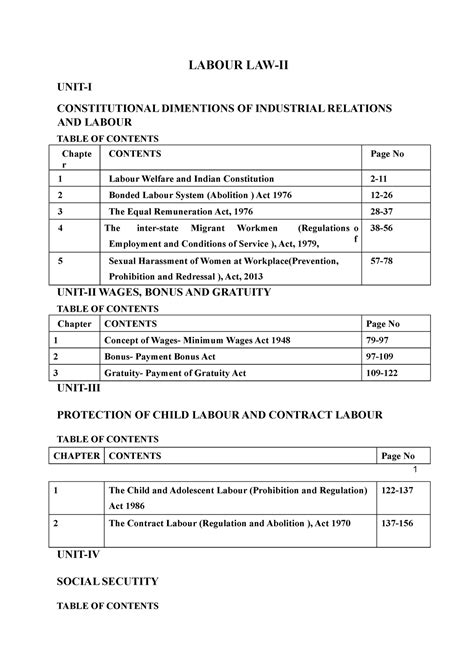 Labour LAW - Labor Law Notes - LABOUR LAW-II UNIT-I CONSTITUTIONAL ...