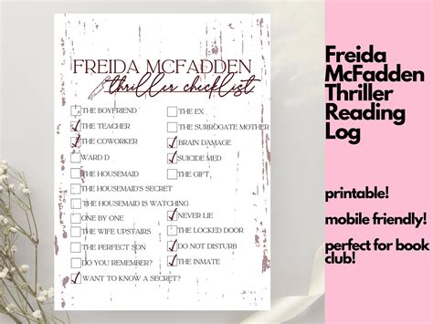 Printable List Of Freida Mcfadden Books - Free Printable Template