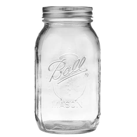 Ball Mason Regular Mouth Quart Jars with Lids and Bands, Set of 12 ...