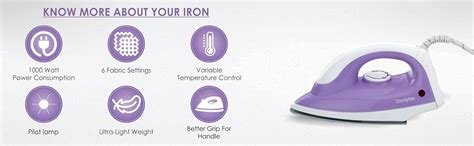 Buy Crompton Greaves DM1 Plus 1000-Watt Dry Iron with Nonstick Dupont ...