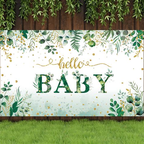 Buy Baby Shower Backdrop Safari Baby Shower Sage Green Baby Shower ...