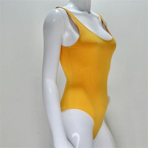 Hermes Logo Orange One Piece Swimsuit For Sale at 1stDibs