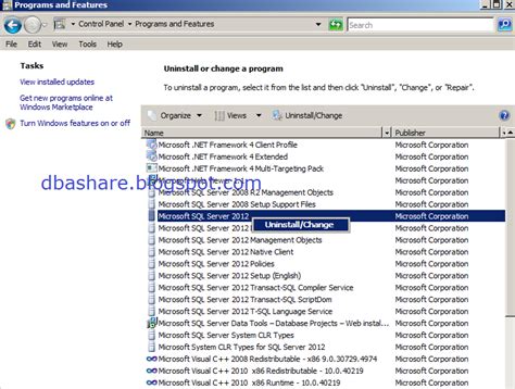 Uninstall SQL Server 2012 completly | DBA Share