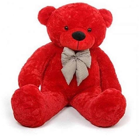 TEDDIES Premium Quality Soft Red Teddy Bear 4 Feet-122.30cm - 122.3 cm ...