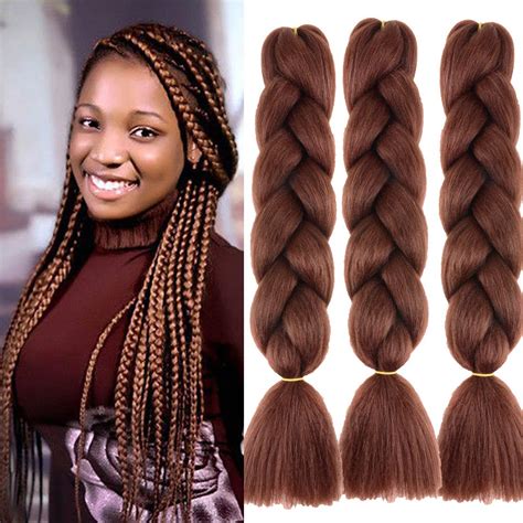 Buy Jumbo Braids Colorful Synthetic Kanekalon Hair Extensions for DIY ...