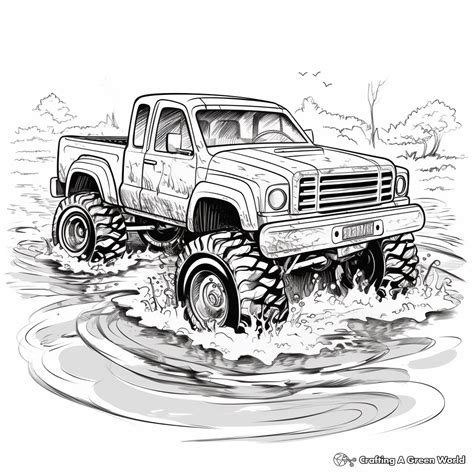 Mud Truck Coloring Pages - Free & Printable!