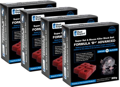 Pest Expert Advanced Rat & Mouse Poisoning Bait Blocks (1.2kg ...