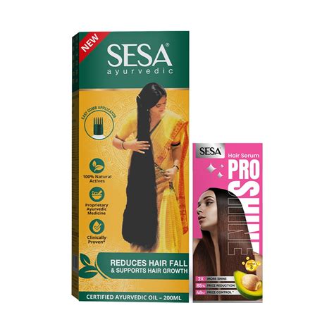 Buy SESA Ayurvedic Hair Oil 200ml + Free Hair Serum 20ml | With ...