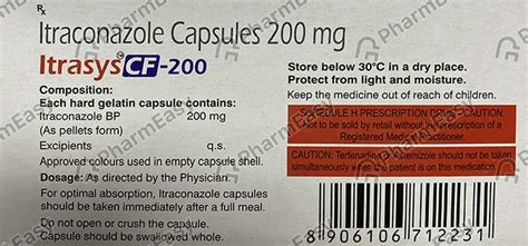 Itrasys 200 MG Capsule (4): Uses, Side Effects, Price & Dosage | PharmEasy