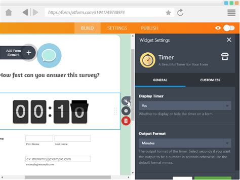 Image result for JS Add Timer to Form