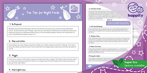 Top Tips for Night Feeds