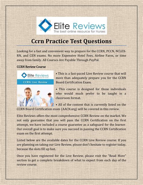 Ccrn Practice Test Questions - elitereviews - Page 1 - 4 | Flip PDF ...