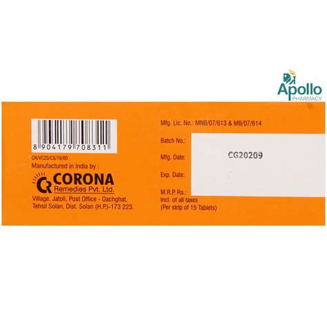 Vitneurin CZS Tablet 15's Price, Uses, Side Effects, Composition ...