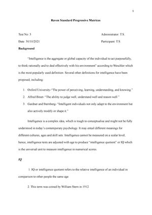 Raven Standard Progressive Matrices - Raven Standard Progressive ...