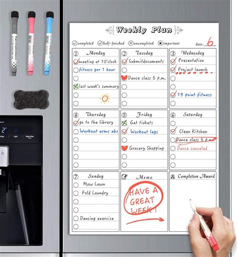 Buy MOROICI Magnetic Dry Erase Whiteboard Calendar for Refrigerator ...