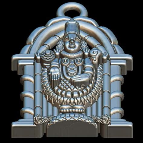Lord Venkateswara 3D Model Pendant - Exquisite Craftsmanship