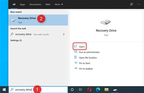 Image result for Create a Recovery Drive USB