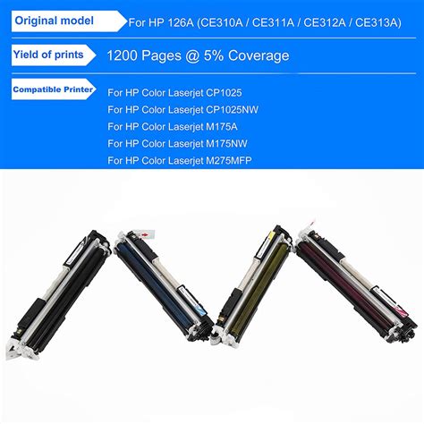 Proffisy 126A Toner Cartridge(4 Colors + 1 Black) – Hoteonlife